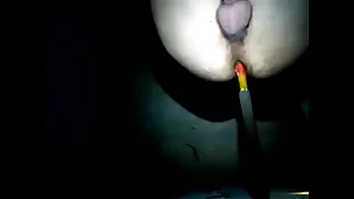 Well-pleased amateur anal sex,dildo